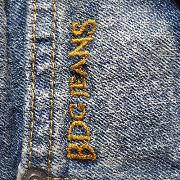 Urban Outfitters BDG NWT Blue Denim Baggy Wide Leg Buckle Barrel Jeans Size 34W - Picture 4 of 8